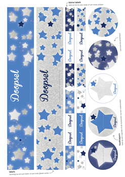 printable doopsel 'ster jongen' - labels